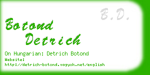 botond detrich business card